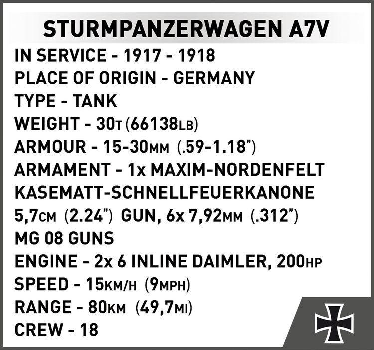 Sturmpanzerwagen A7V 1:35 #2989