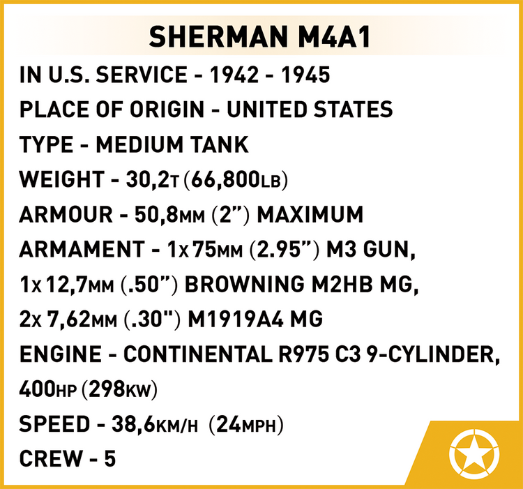 Sherman M4A1 1:35 #3044 COH3