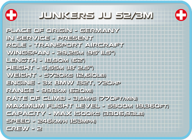 Junkers JU-52 (Red Cross) #5711 discontinued