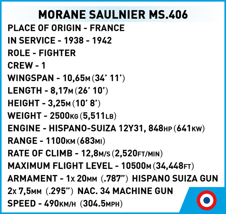 Morane-Saulnier MS.406 1:32 #5724