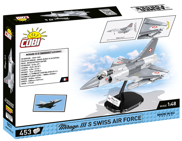 Dassault Mirage IIIRS Swiss 1:48 #5827 discontinued