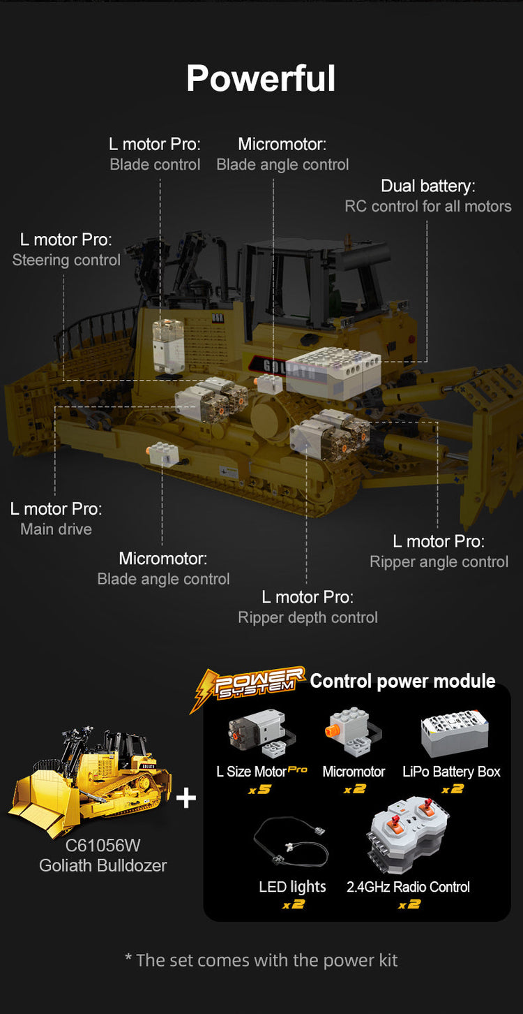 CaDA Goliath Bulldozer with Remote Control 1:16 C61056