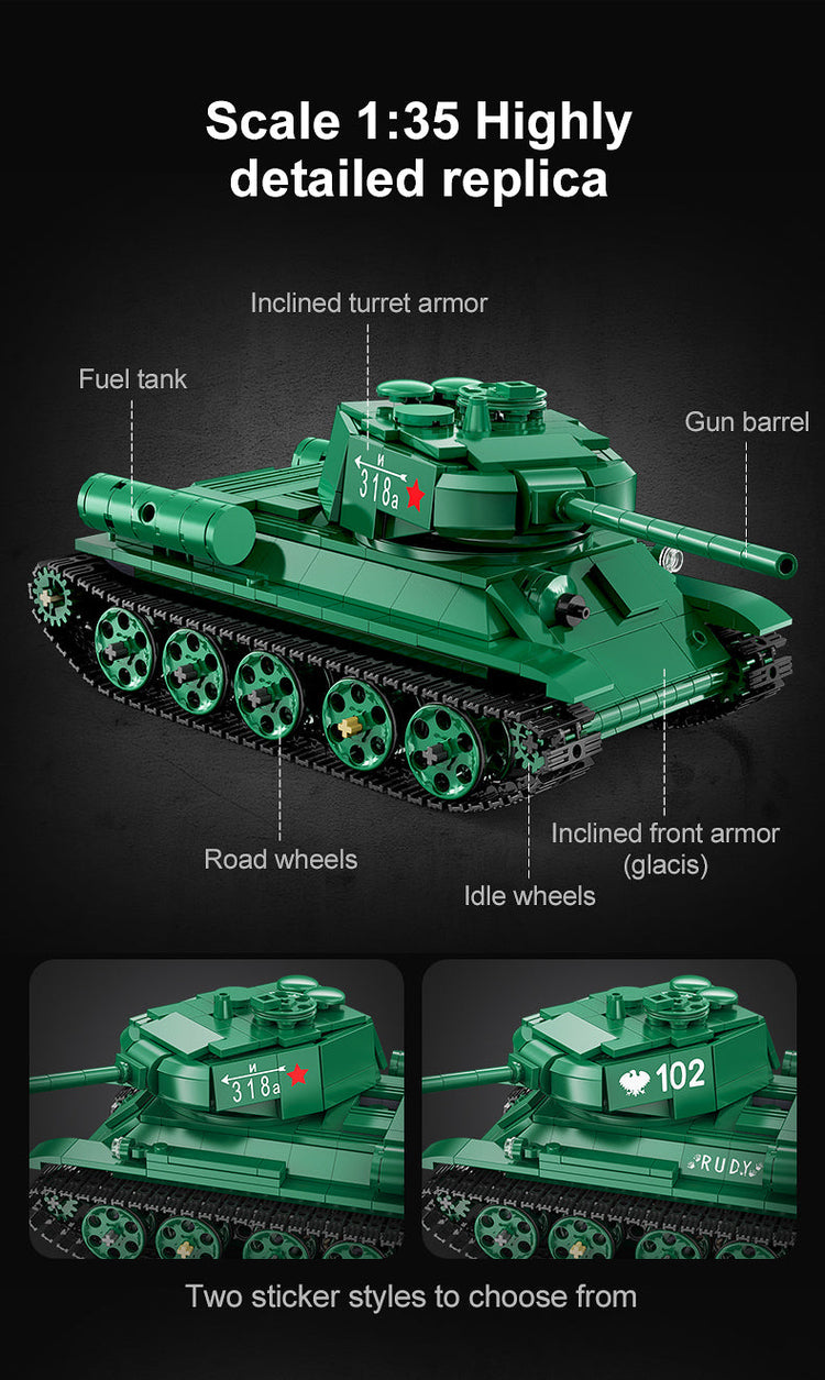 CaDA T-34 Tank with Remote Control 1:35 C61072