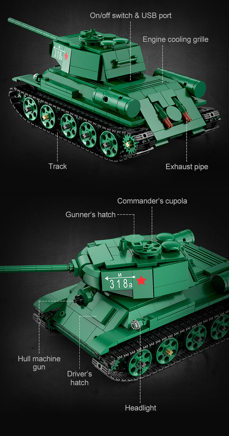 CaDA T-34 Tank with Remote Control 1:35 C61072
