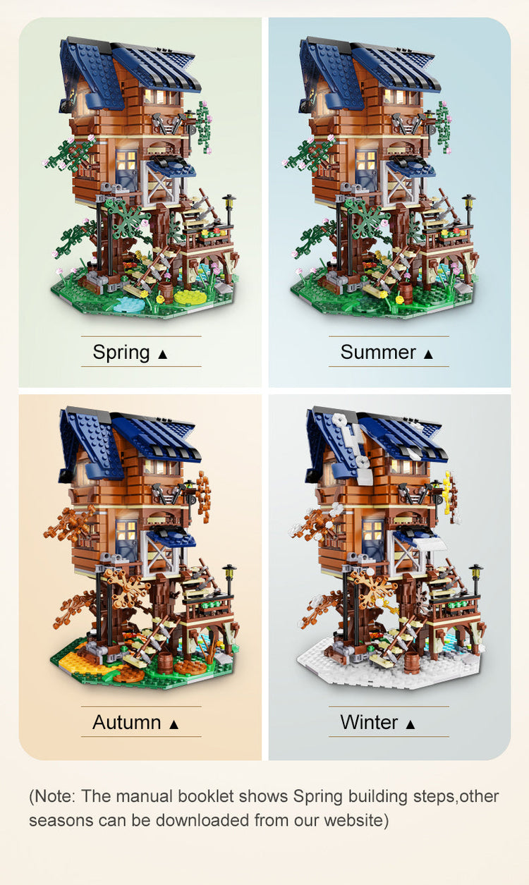 CaDA Four Seasons Tree House with LED lighting C66004