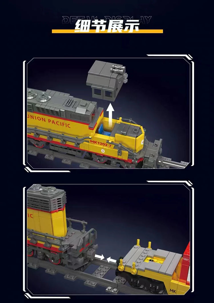 Mould King SD40-2 Diesel Locomotive RC with track MK12027