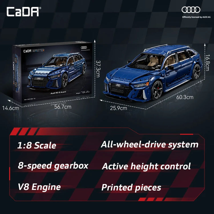 CaDA Audi RS6 Avant 1:8 C61515 arriving late October.   Purchase now to secure your set...