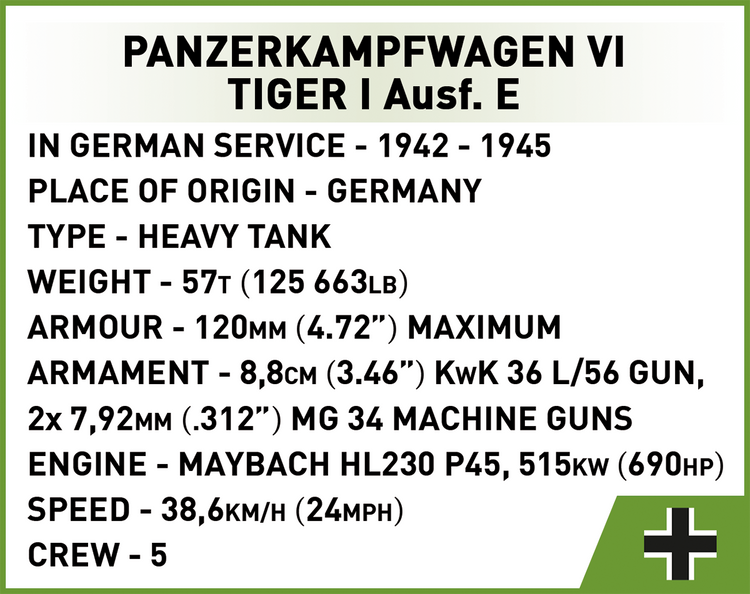 Panzer VI Tiger I Ausf. E - Executive Edition 1:28 #2587