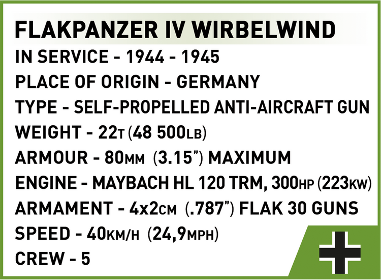 Flakpanzer IV Wirbelwind - Executive Edition 1:28 #2593