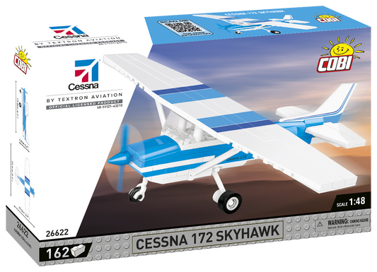 Cessna 172 Skyhawk-White-Blue #26622