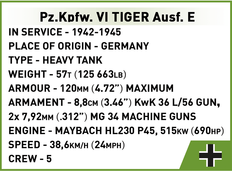 Panzer VI Tiger Ausf E 1:48 #2735