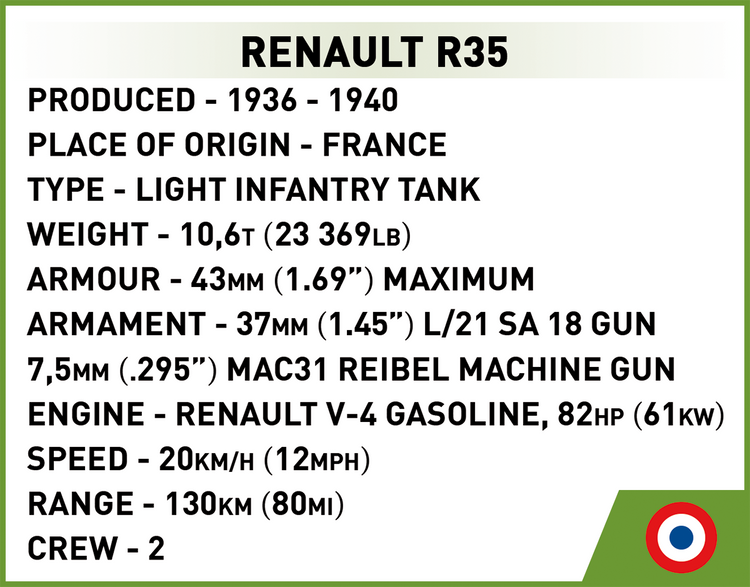 Renault R35 - Valentine IX - Panzer I #2740