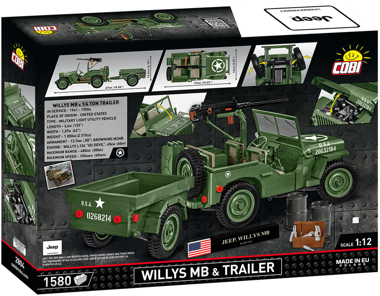 Willys MB & Trailer - Executive Edition 1:12 #2804