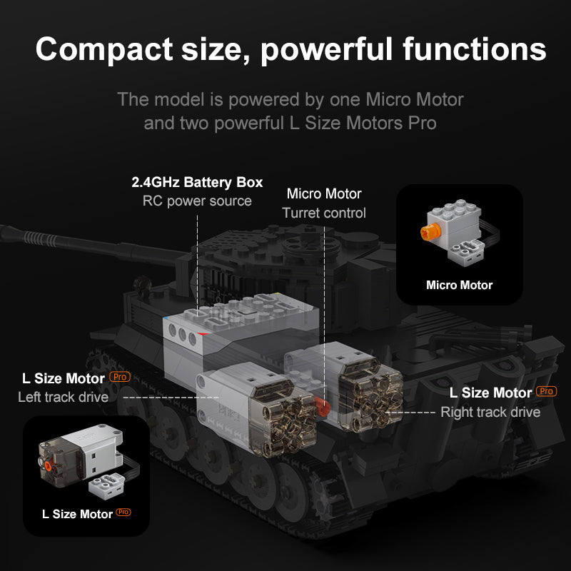 Constructor cu telecomanda CaDa Tiger Tank C61071W cumpara la prețul de Constructor cu telecomanda CaDa Tiger Tank C61071W cumpara la prețul de