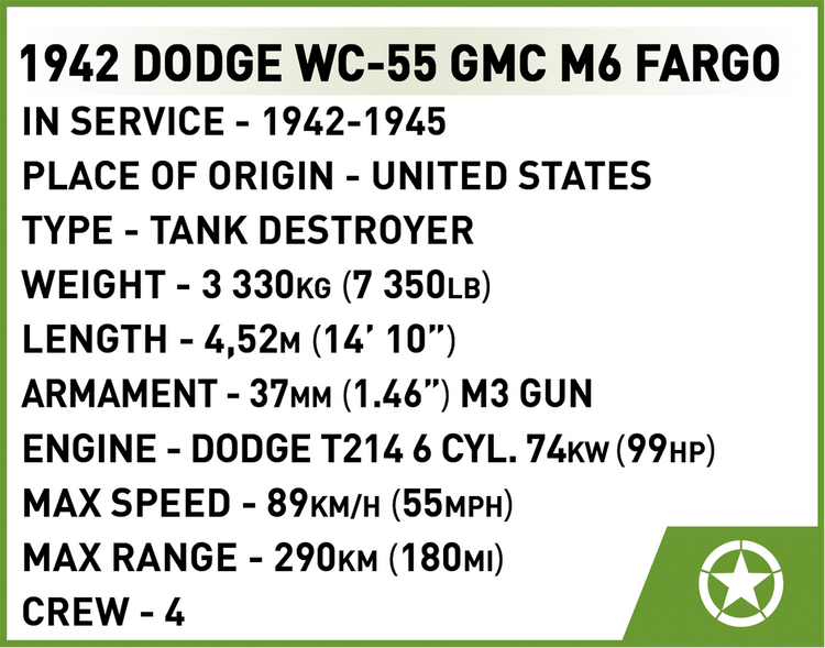 1943 Dodge WC-55 GMC M6 Fargo #3116