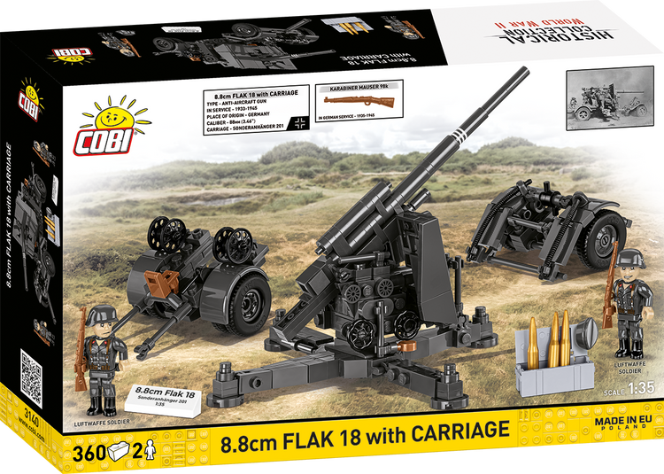 8.8 cm Flak 18 with Carriage 1:35 #3140