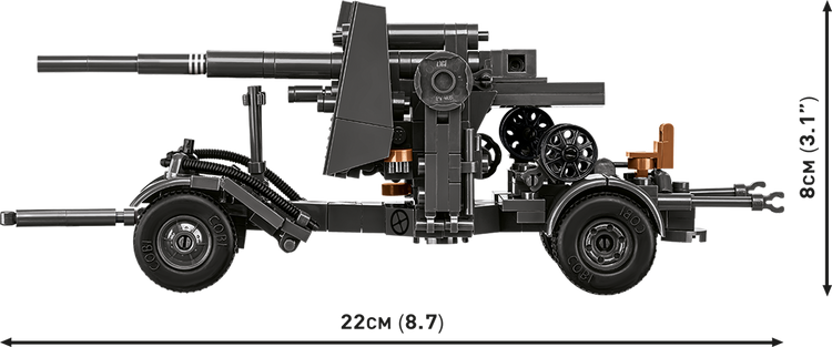 8.8 cm Flak 18 with Carriage 1:35 #3140