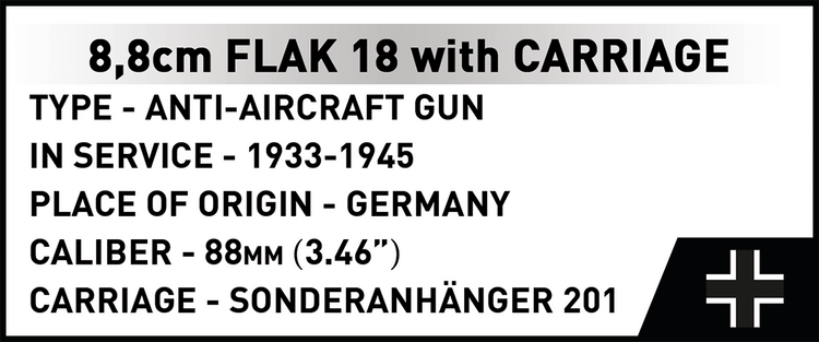 8.8 cm Flak 18 with Carriage 1:35 #3140