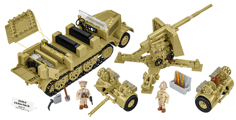Sd.Kfz.8 Towing 8.8 cm Flak 36 1:35 #3143