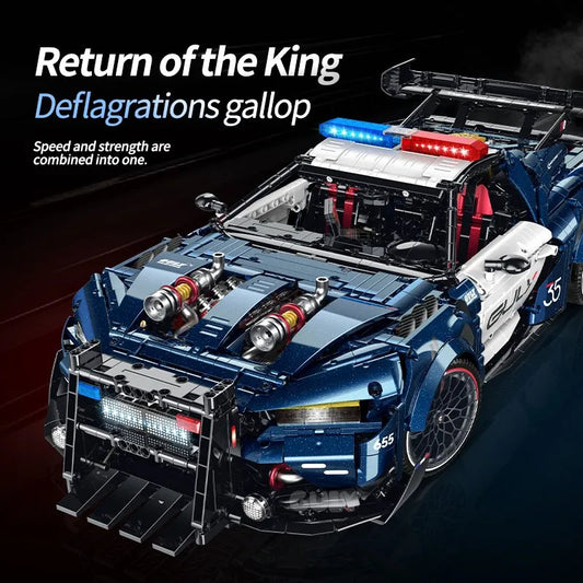 Guly Mustang Police Car 1:8 with Dynamic Effects #G10655
