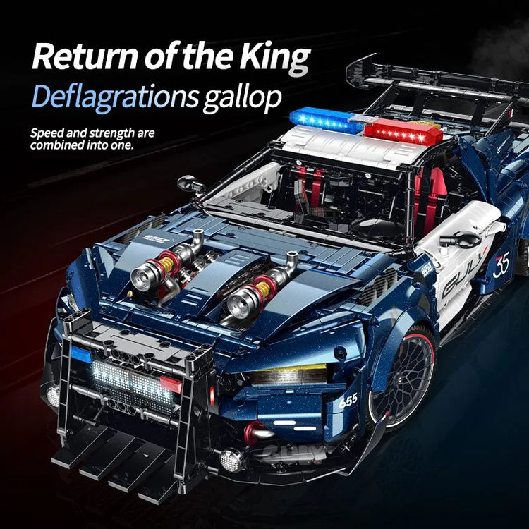 Guly Mustang Police Car 1:8 with Dynamic Effects #G10655