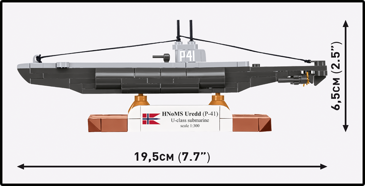 HNoMS Uredd (P-41) U-class submarine Norway 1:300 #4861
