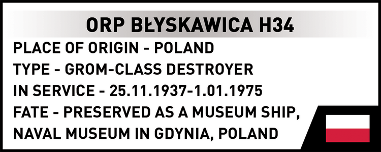 ORP Błyskawica 1:300 #4865