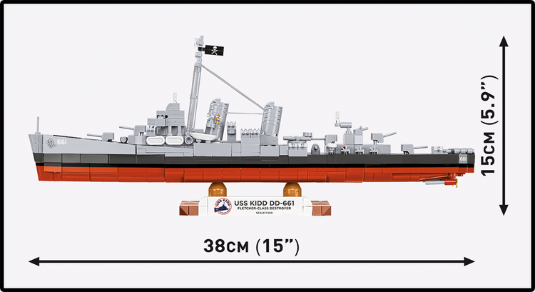 USS Kidd DD-661 1:300 #4866