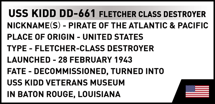 USS Kidd DD-661 1:300 #4866