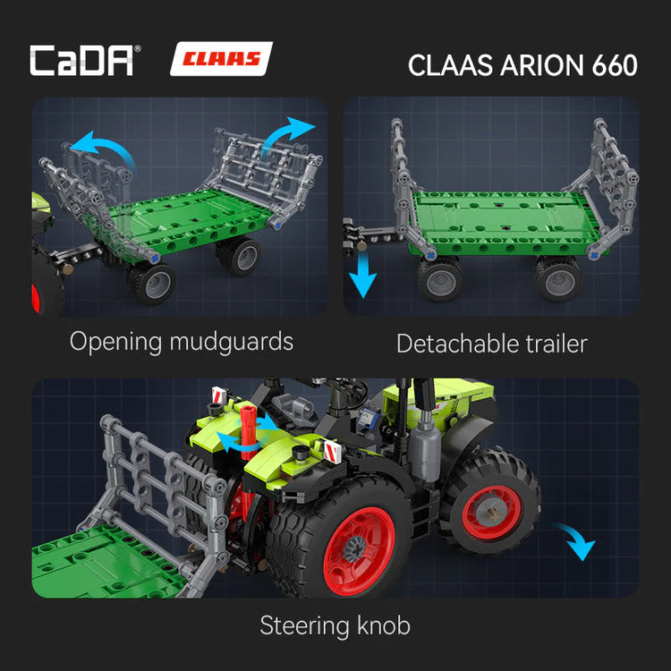CaDA Claas Arion 660 Tractor with Wagon C65015