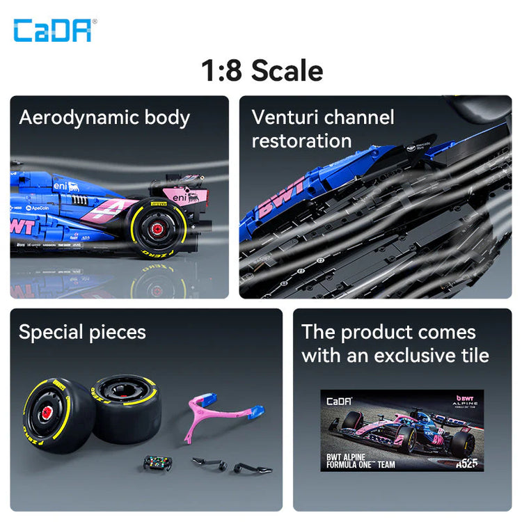 CaDA Alpine BWT A525 F1 Car 1:8 C64012
