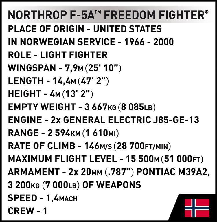 Northrop F-5A Freedom Fighter Norway #5858
