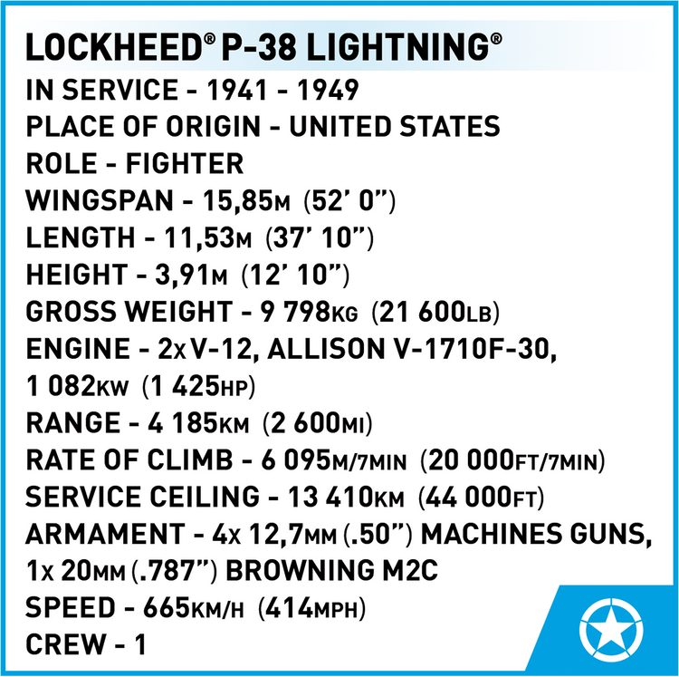 Lockheed P-38 Lightning 1:48 #5882