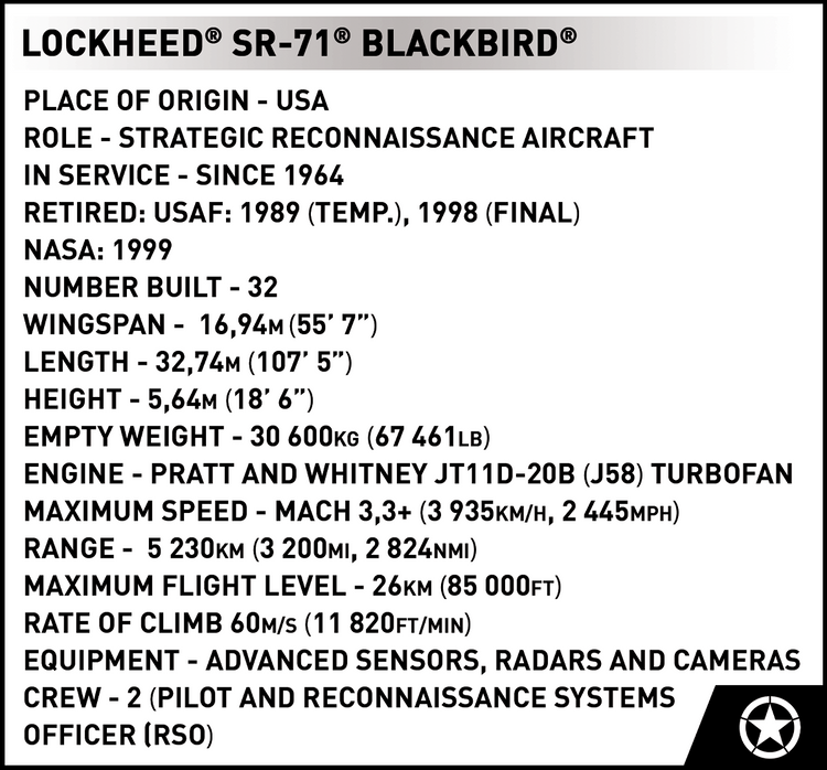 Lockheed SR-71 Blackbird - Executive Edition #5890