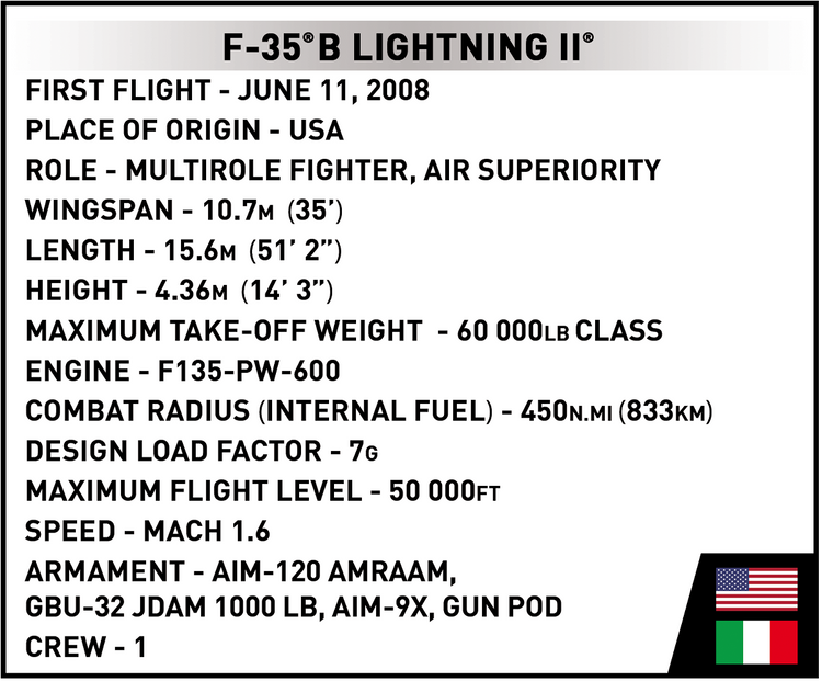 F-35B STOVL Lightning II USA/Italy 1:48 #5895