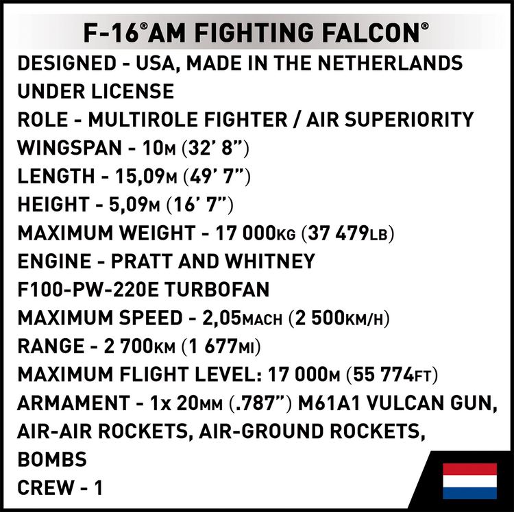 F-16AM Fighting Falcon Netherlands 1:48 #5896