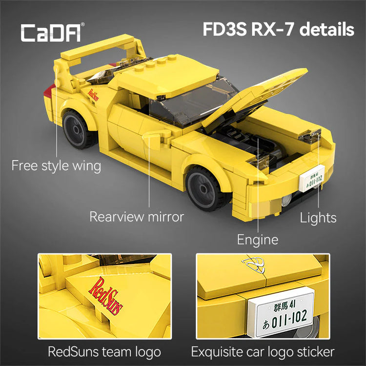 CaDA Mazda FD3S RX-7 Initial D 1:24 C55013