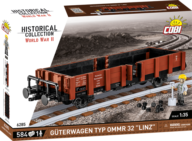 Train Wagon TYP OMMR 32 LINZ with 3 curved tracks #6285