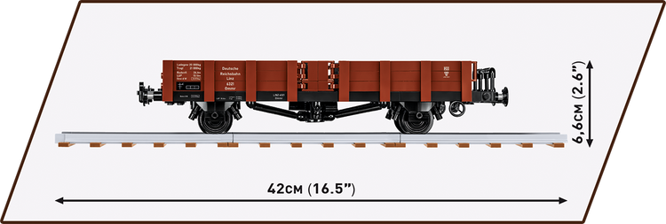 Train Wagon TYP OMMR 32 LINZ with 3 curved tracks #6285