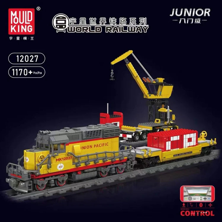 Mould King SD40-2 Diesel Locomotive RC with track MK12027