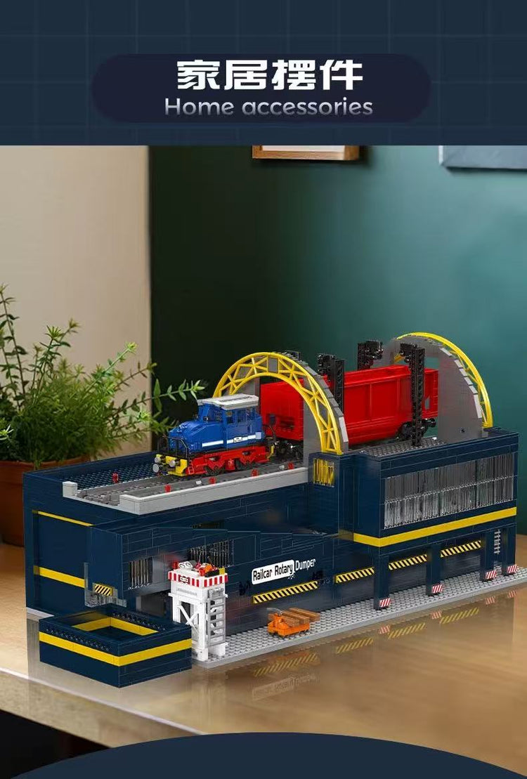 Mould King Railcar Rotary Dumper Engineering Set with RC train MK17094