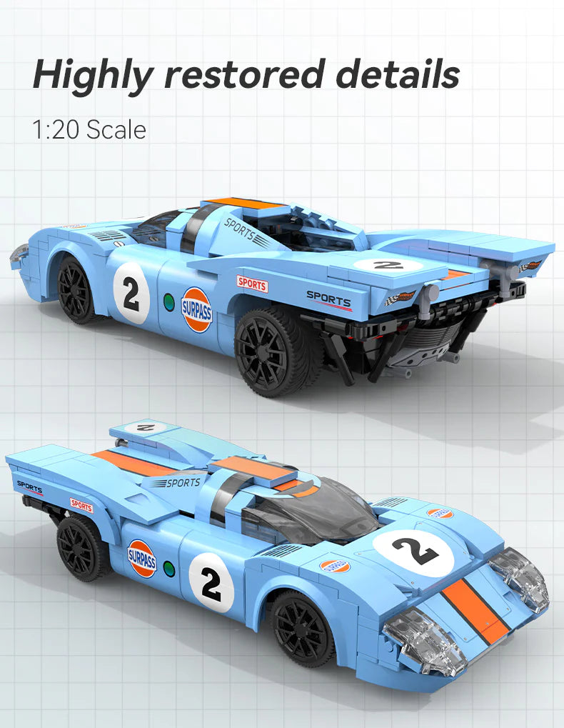 CaDA Porsche 917K Azure Storm with RC 1:20 #C51076 – Brick Army Canada CaDA Porsche 917K Azure Storm with RC 1:20 #C51076 – Brick Army Canada