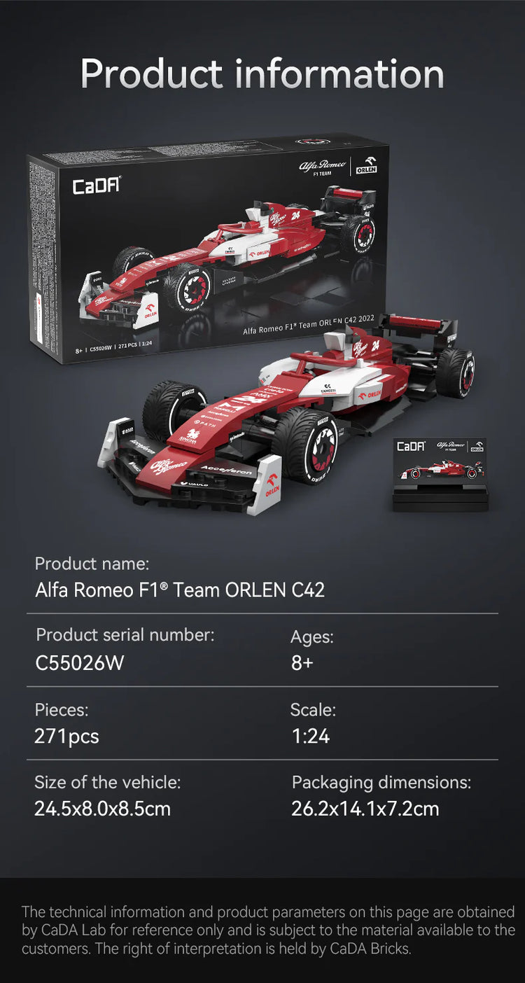 CaDA Alfa Romeo F1 Team ORLEN C42 1:24 C55026