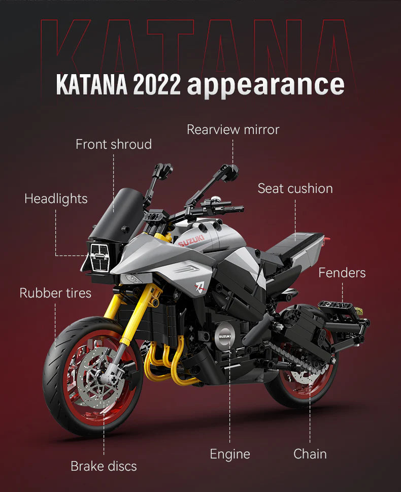 CaDA SUZUKI Katana Motorcycle 1:6 C59021 – Brick Army Canada CaDA SUZUKI Katana Motorcycle 1:6 C59021 – Brick Army Canada