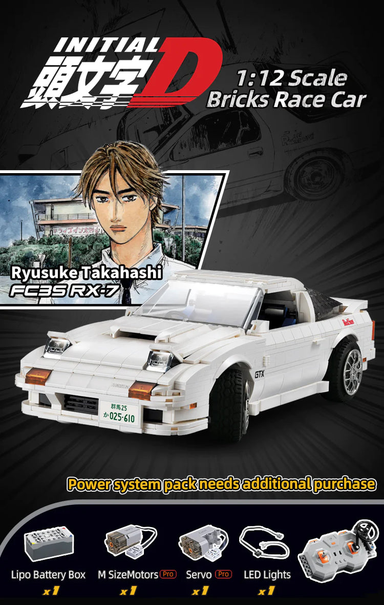 CaDA Initial D Mazda RX-7 FC3S with RC option 1:12 C61022