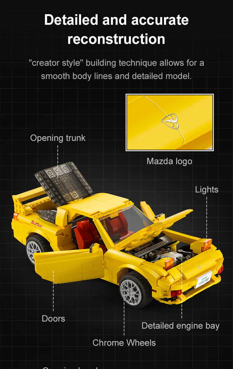 CaDA Initial D 1:12 Mazda RX-7 FD3S with RC option C61023