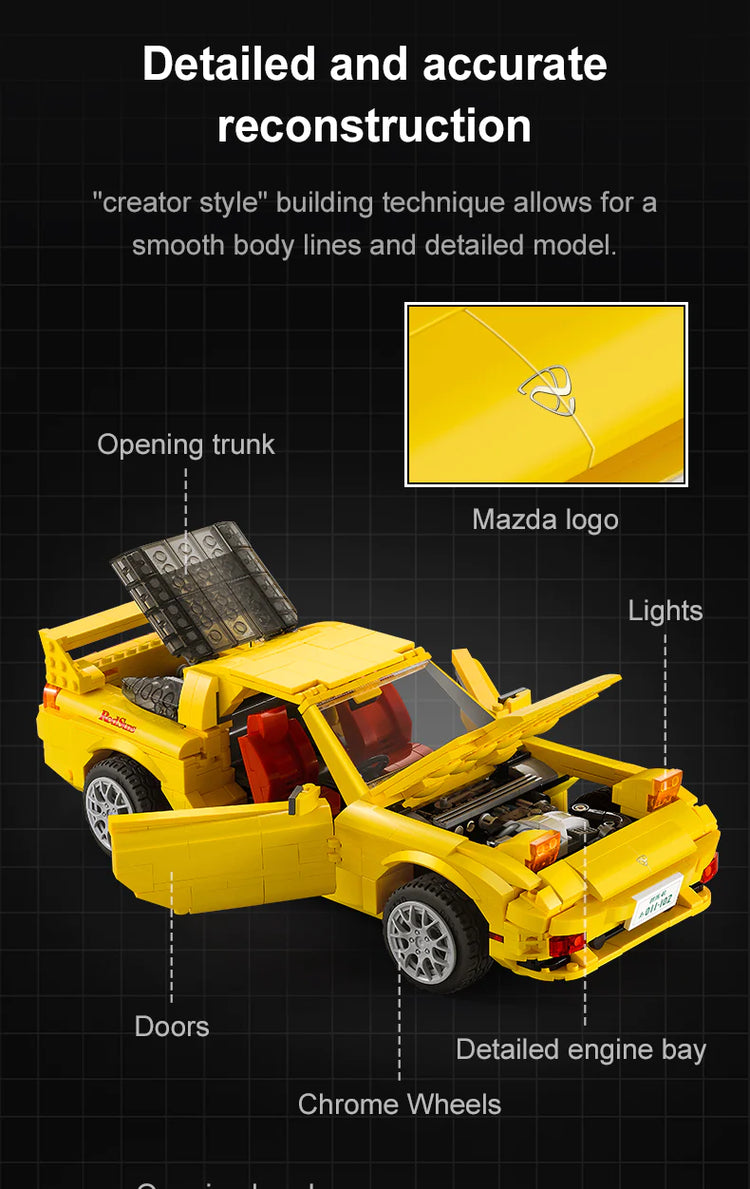 CaDA Initial D Mazda RX-7 FD3S with RC option 1:12 C61023