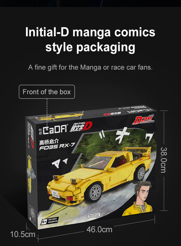 CaDA Initial D 1:12 Mazda RX-7 FD3S with RC option C61023