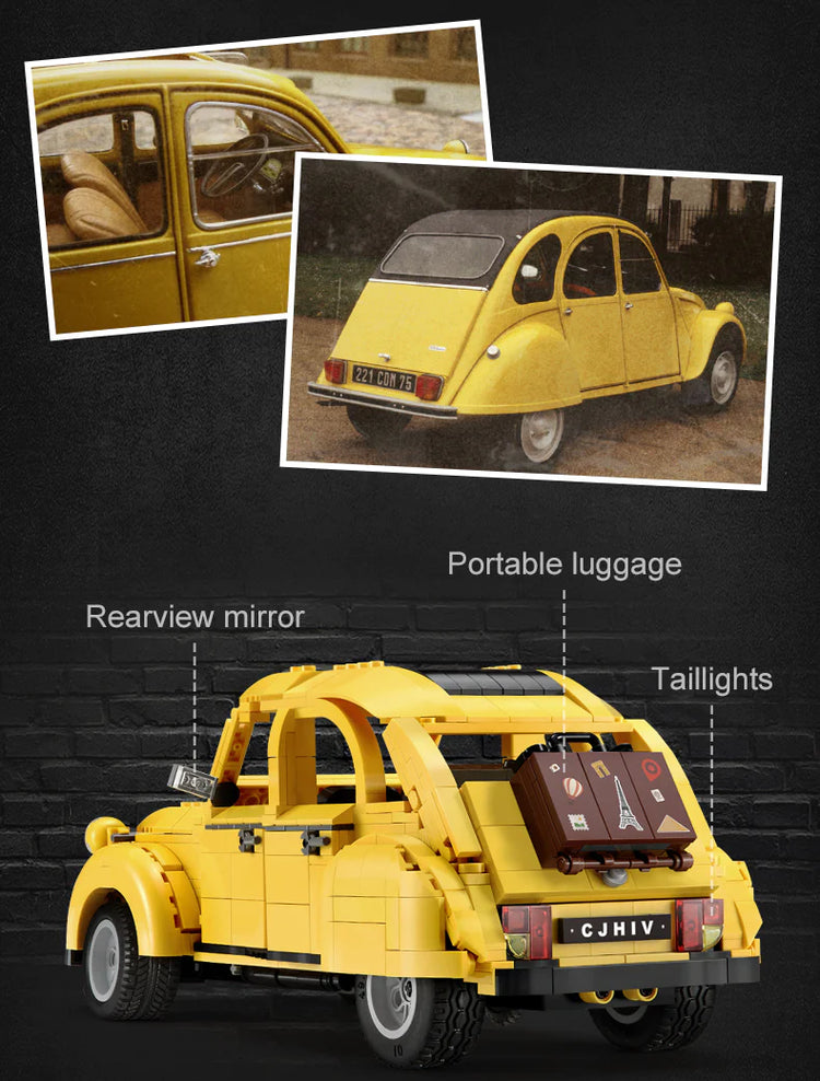 CaDA bricks Citroen 2CV with RC option 1:12 C61026