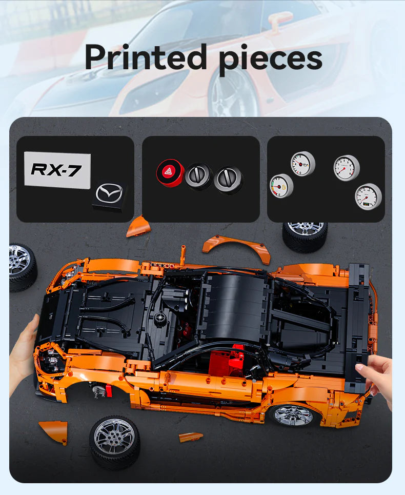 CaDA Mazda RX-7 with RC 1:8 #C61502 Free Shipping – Brick Army Canada CaDA Mazda RX-7 with RC 1:8 #C61502 Free Shipping – Brick Army Canada